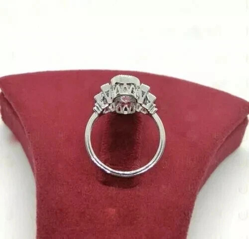 Classic Art Deco Style Round Cut Lab Created Diamond 925 Silver Birthday Ring