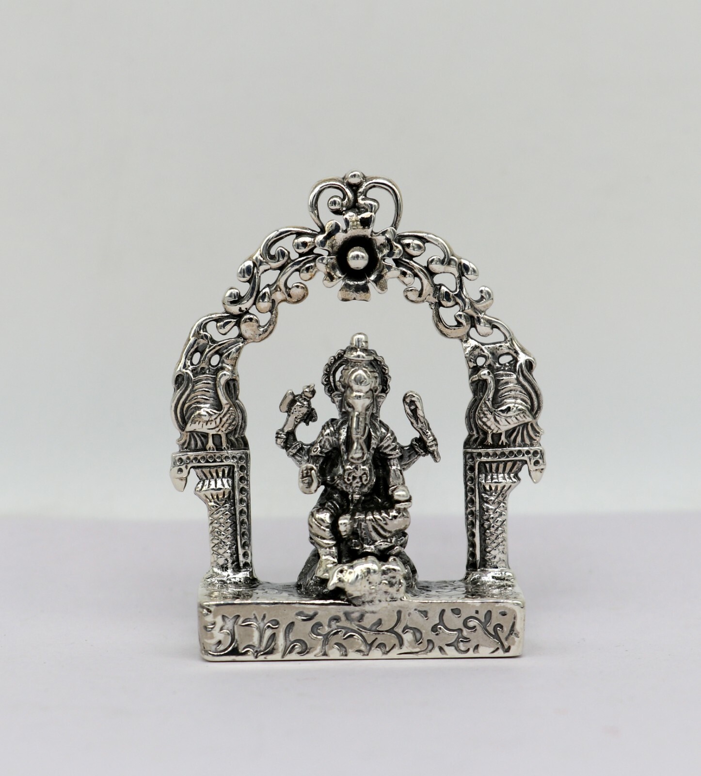925 pure silver Lord Ganesha statue, figurine, puja article home temple art01