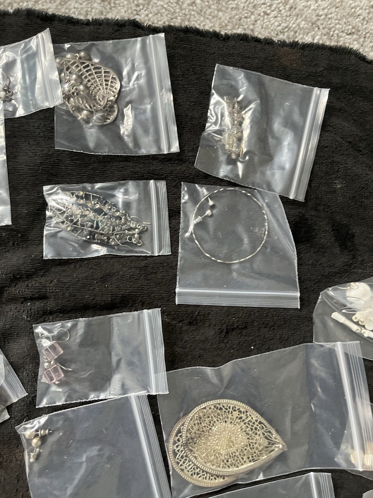 Vintage Earrings /Necklace Lot Mixed Costume Jewelry 1lb 5oz