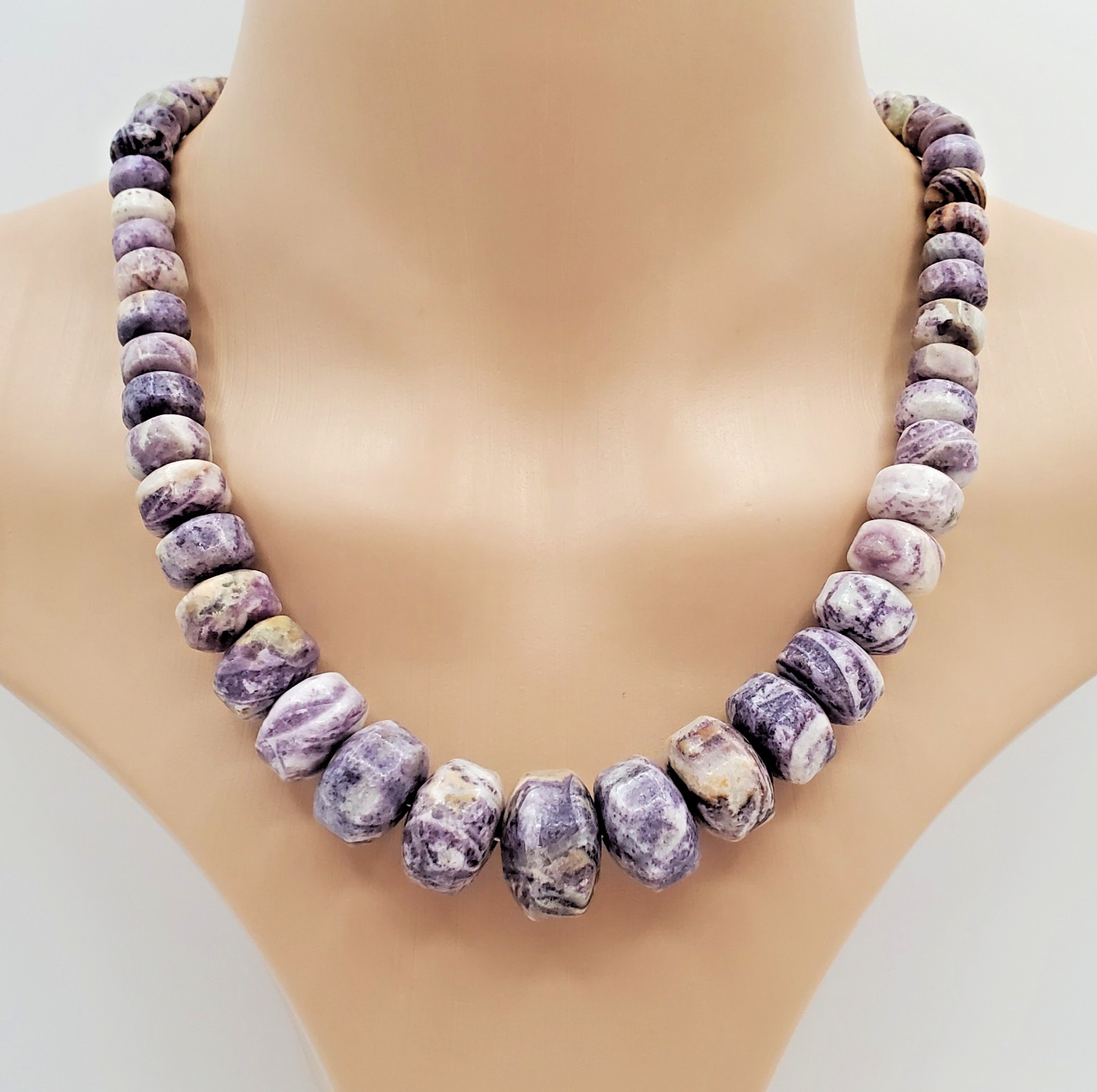 VTG 925 DTR Mine Finds Jay King Necklace 21in Dream Chevron Amethyst Rondelles