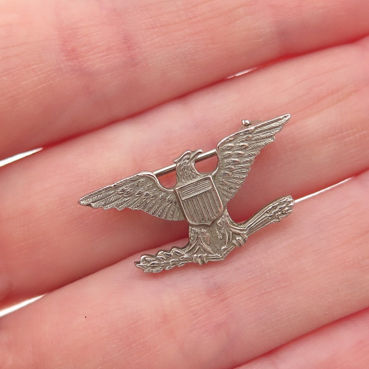 Meyer 925 Sterling Silver Antique WWII US Army Air Force Colonel Pin Brooch
