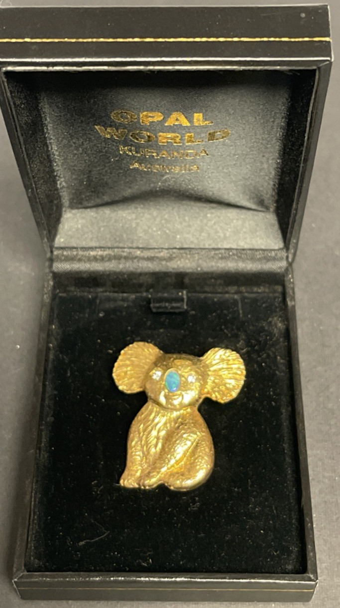 Koala Bear Brooch “Opal World” Kuranda Australia