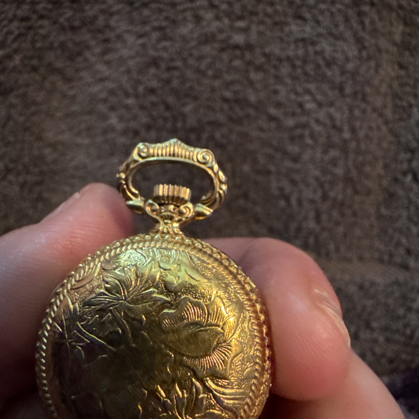Vintage Pocket Watch Gold Tone Yes It Works.