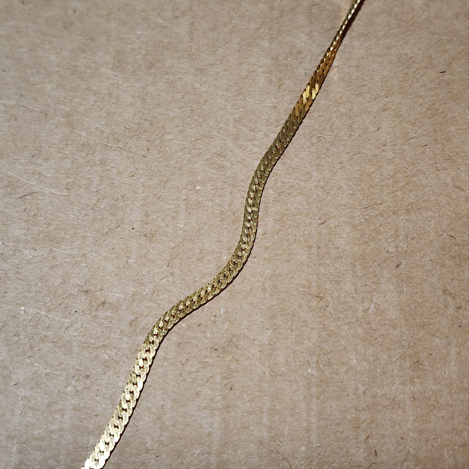 Vintage AVON Gold Tone Necklace Flat Snake Chain 30″ Inches Long Retro Jewelry