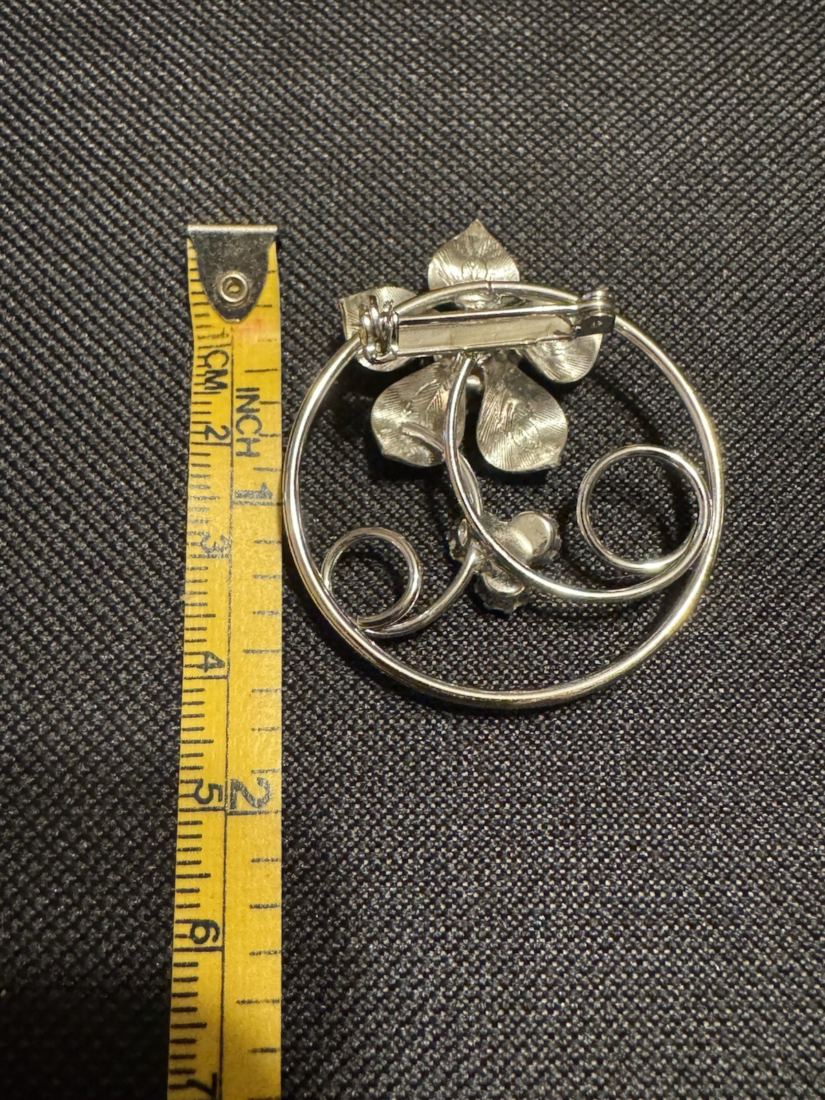 Lot Of Five (5) Rhinestone or Faux Pearl Brooches