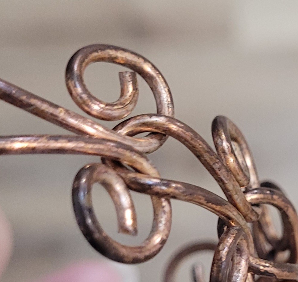 Vintage Spiral Bracelet Copper Alloy Metal Swirl