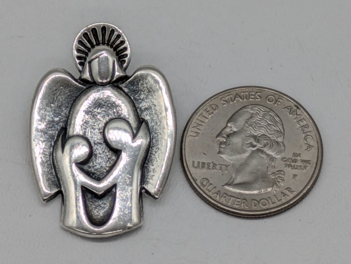 James Avery Retired GUARDIAN ANGEL Silver Brooch Pin 925 Silver 11.6 (EC3038827)