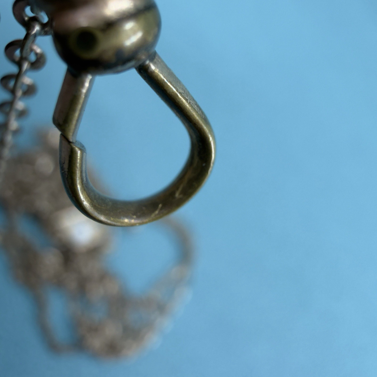 Victorian Antique 10K SOLID GOLD Pearl Turquoise SLIDE 48 GF Watch Chain D&C Fob
