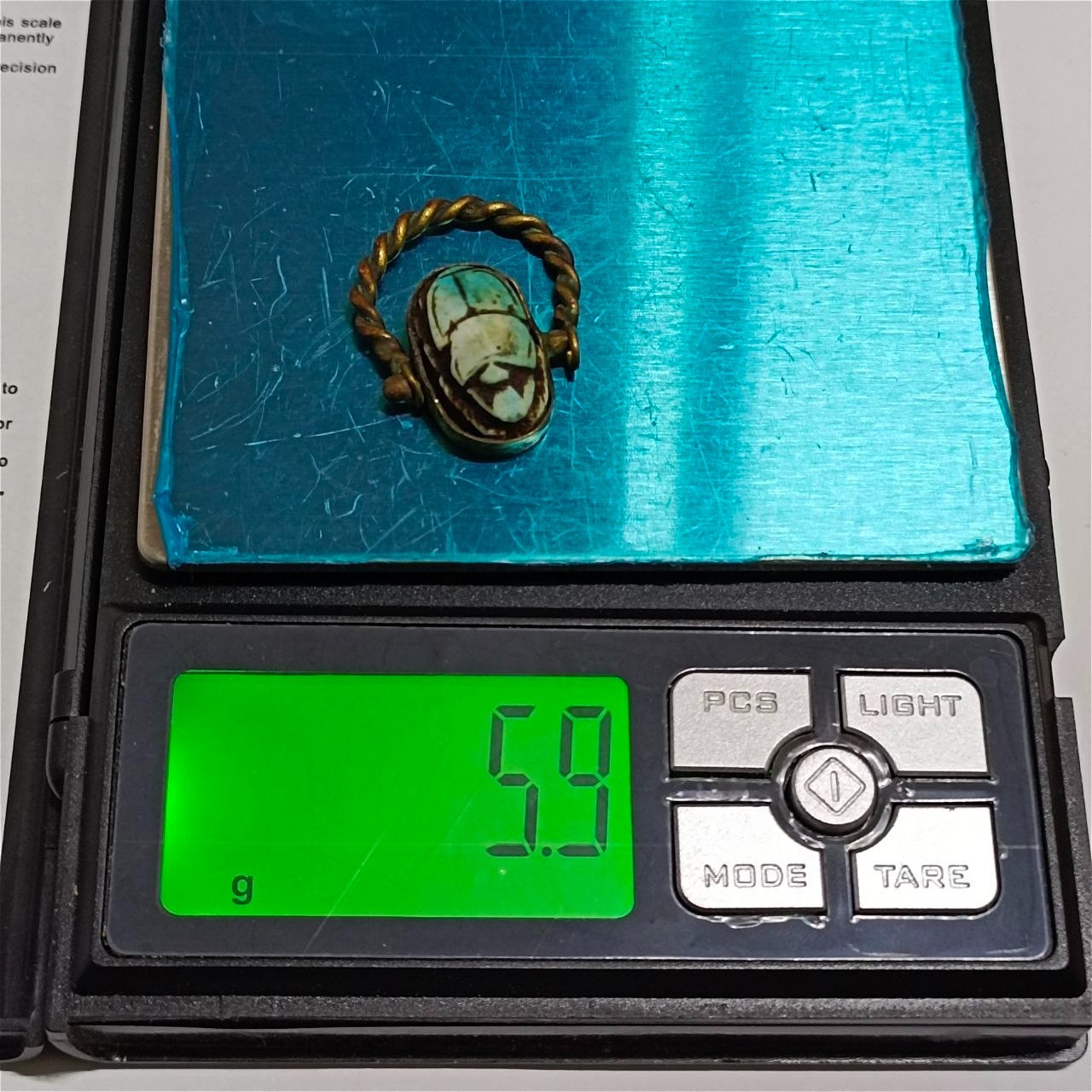 Antique Egyptian Carved Scarab Beetle Ring – Handmade Vintage Style