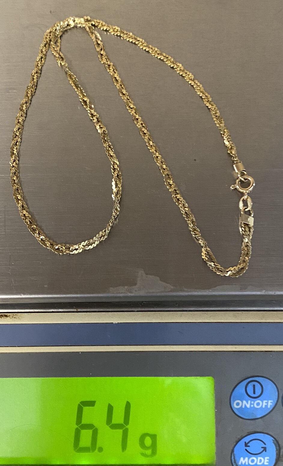 Vintage 14K Solid Italian Gold 17.75” 3mm Braided Necklace 6.4 grams!