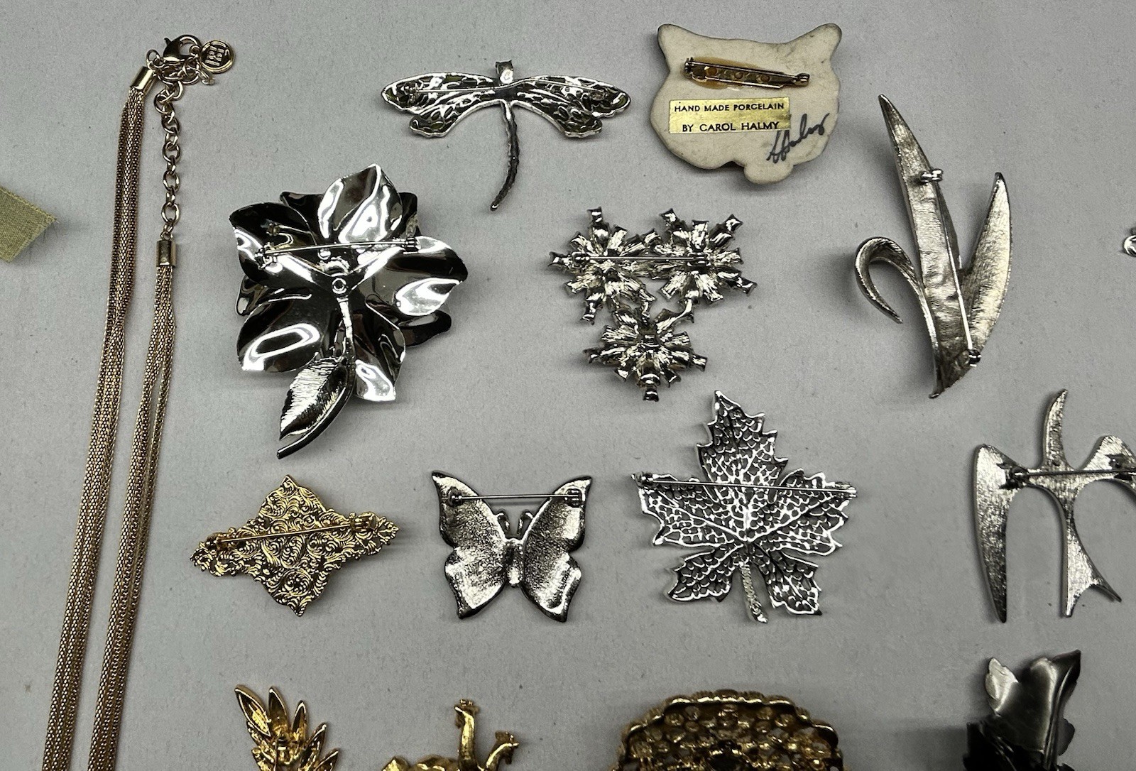 Vtg. Mixed Brooch & Necklace Lot Monet SarahCov 20pc Jewelry Bundle | USA Seller