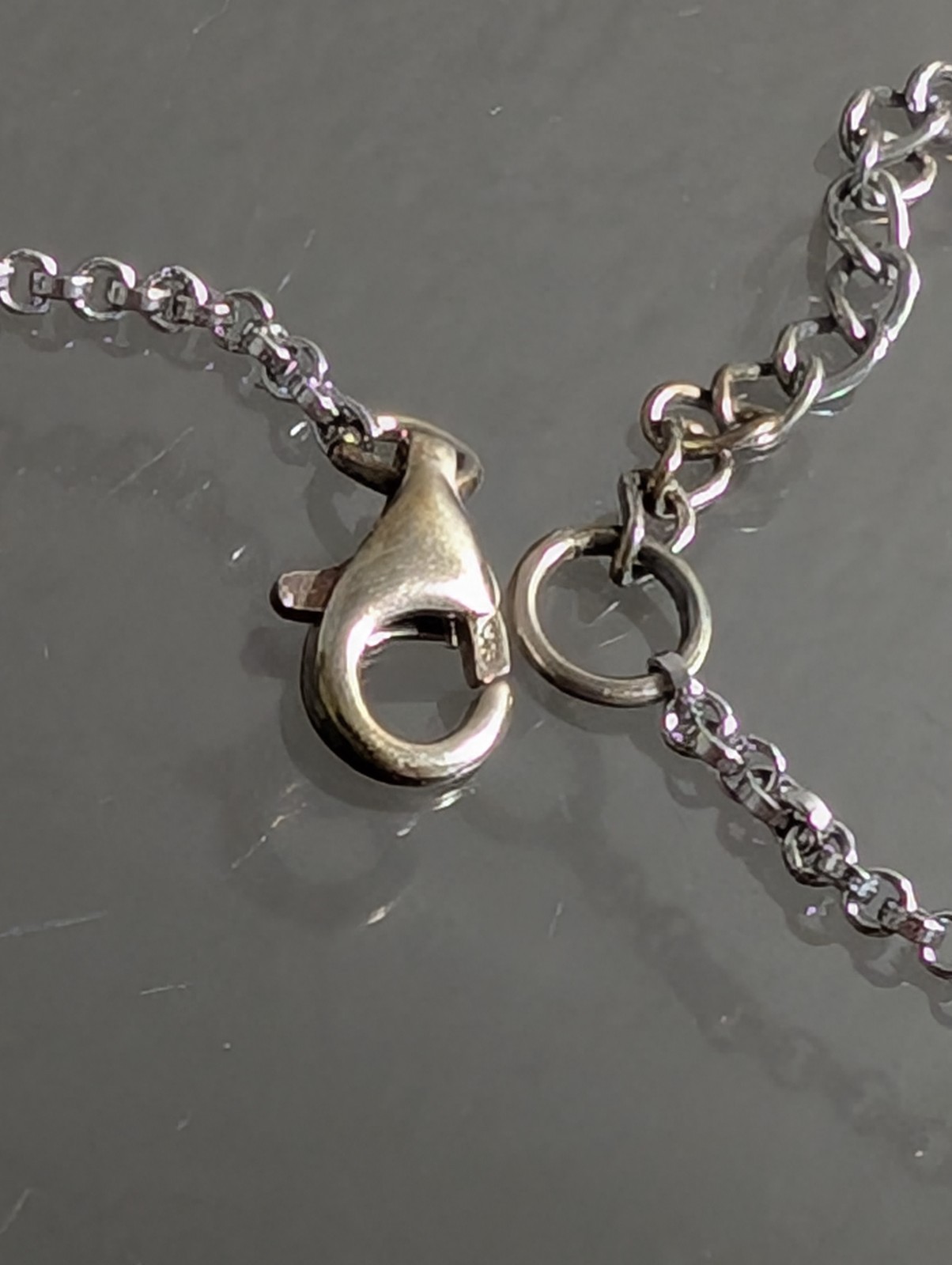 Vintage Unused W/Box Sterling Silver Garnet & Marcasite Station “Y” Necklace