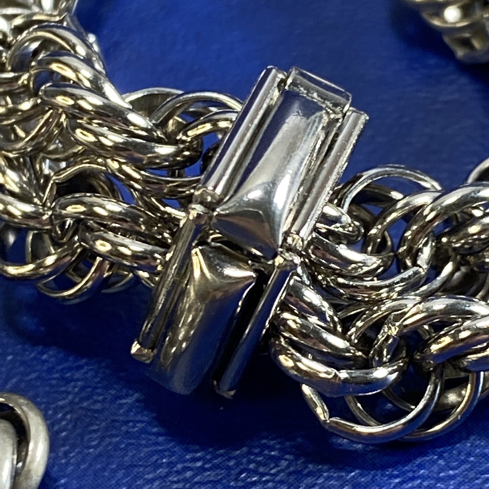Vtg Silver Tone Metal Rope Bolo Slide Ball Tassel Bold Lariat Statement Necklace