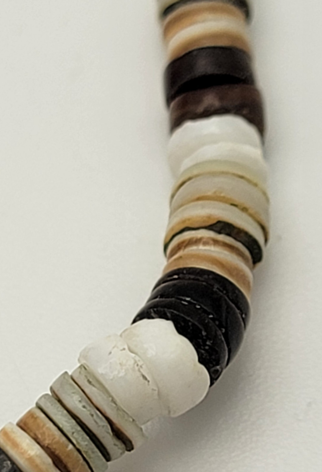 Vintage Stone And Shell Multicolor Heishi Necklace 18″ Unisex Adult Boho Surfer