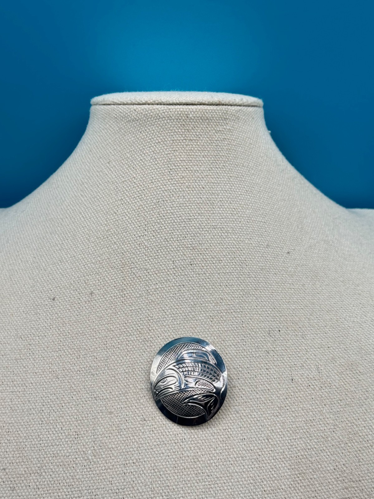 JOHN LANCASTER Sterling Bass Brooch/Pendant 5.71 gm / 1.5 x 1.25 in