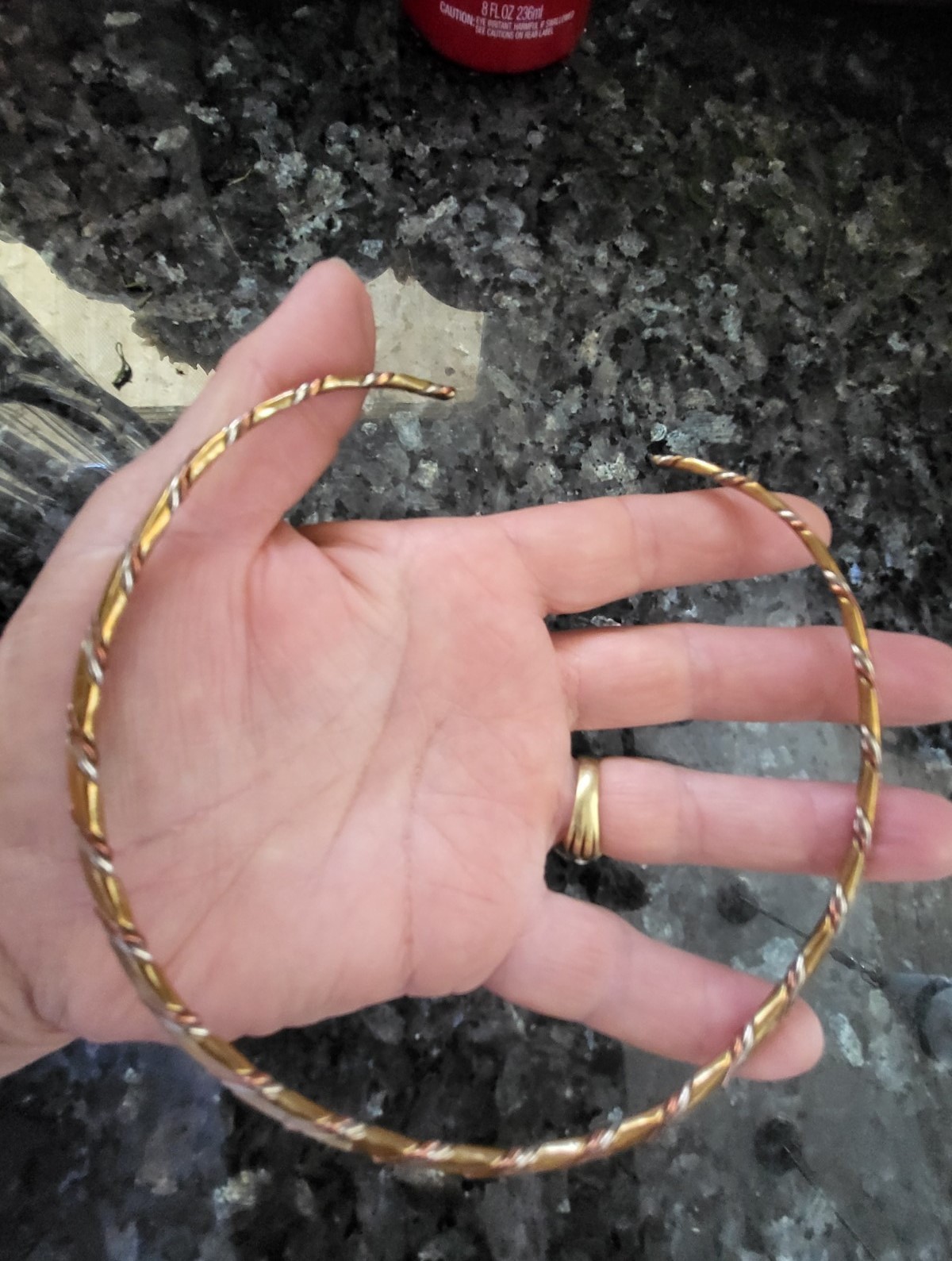 Vintage TANE Hand Fabricated Silver Copper Brass Twisted Wire Neck Collar Choker