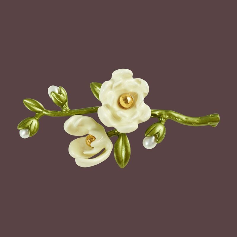 luxurious Vintage Plant Flower Brooches Elegant Woman Party Wedding Clothes