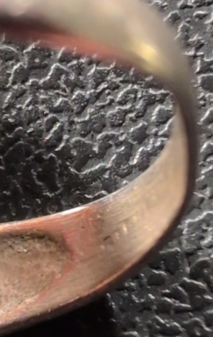Sterling Solid Heart Ring – Silver – Valentine – Love – Vintage – Sz 6 no stone