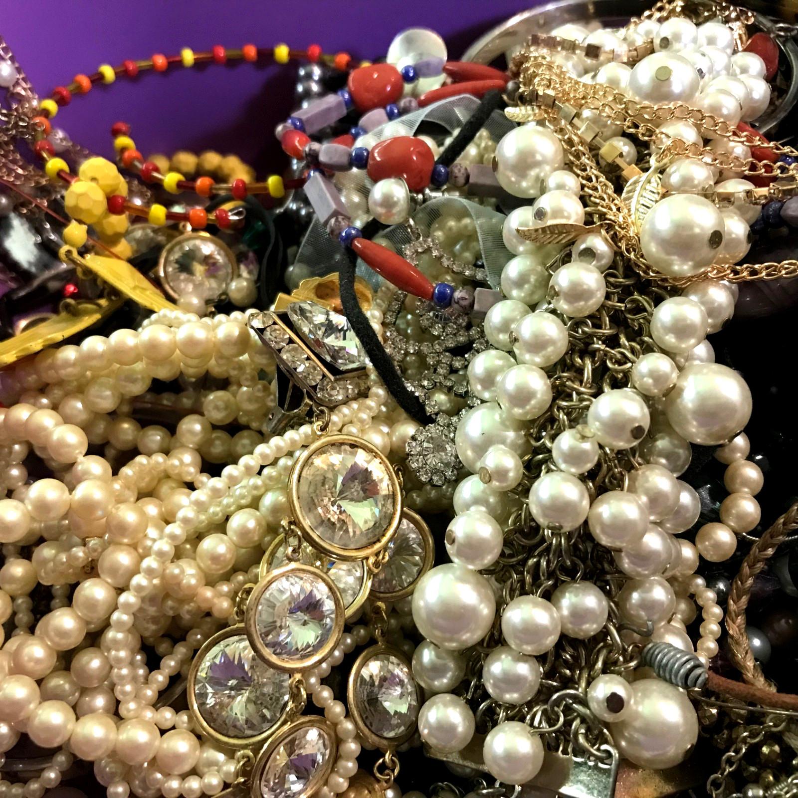 1/2 lb Mixed Vintage-Now ESTATE Jewelry lot ALL WEARABLE, NO JUNK, PAIRED 🌺