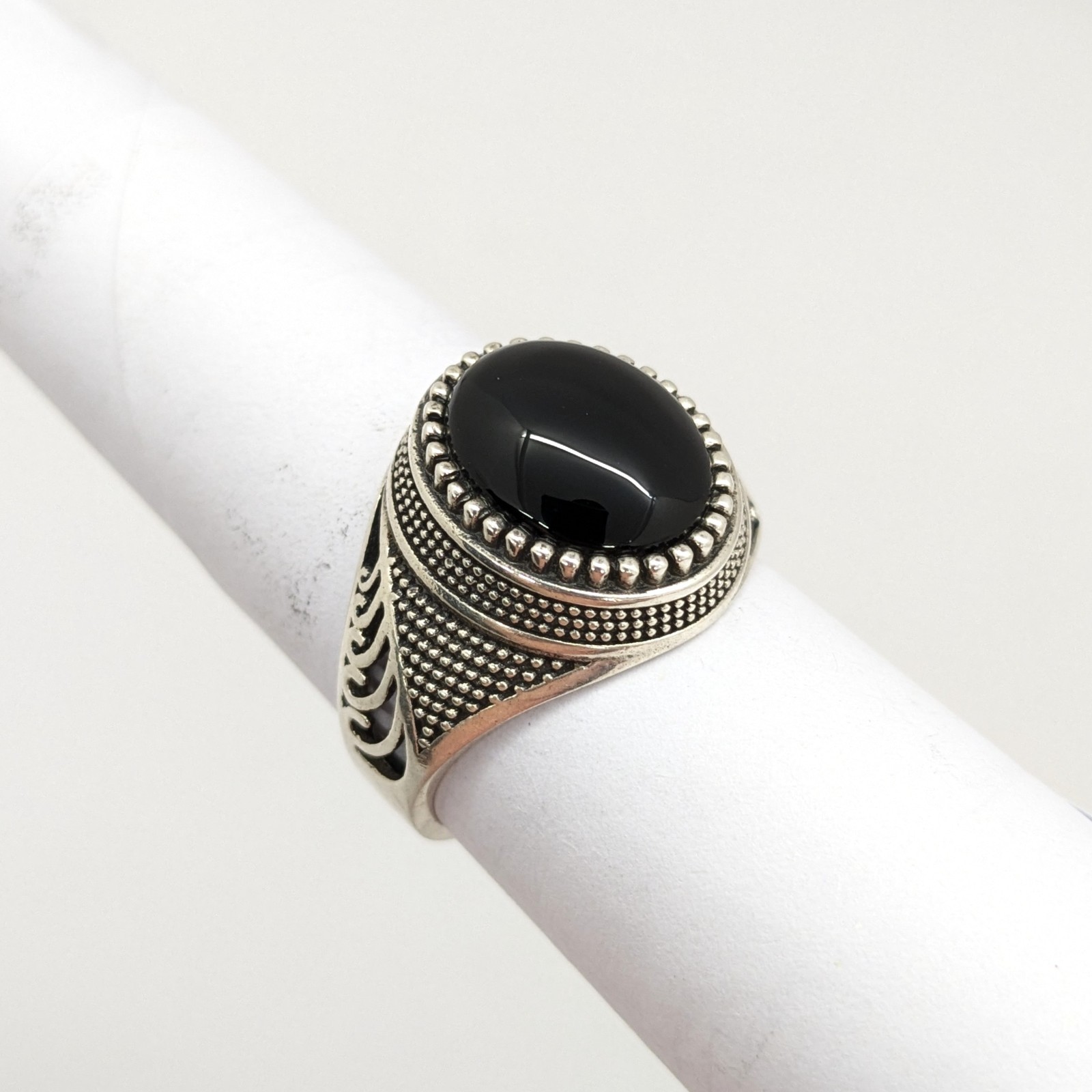 Vintage Luxury RING Silver 925 with Big Bright Stone -size: 9US (19mm), 6.2g| #6