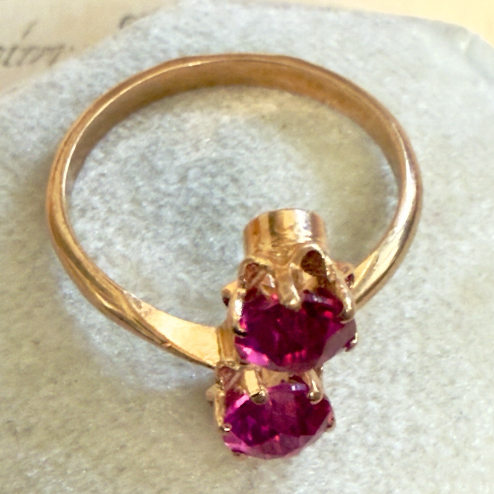 Size 10 – Fabulous Vintage 583 14k Rose Gold Ring – East European USSR Era #1592