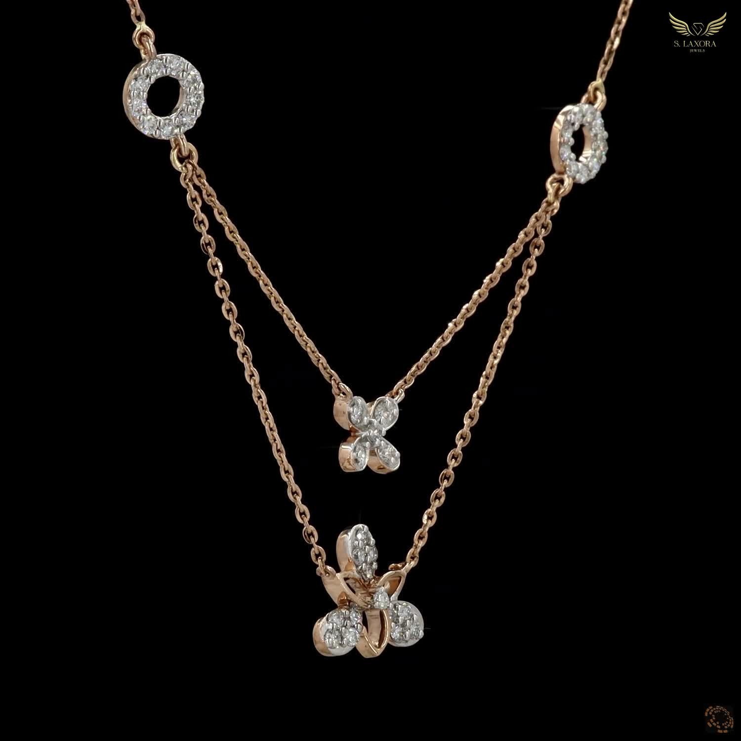 Lab Created Diamond 0.55ct Pendant Necklace Rose Gold Plated Gift