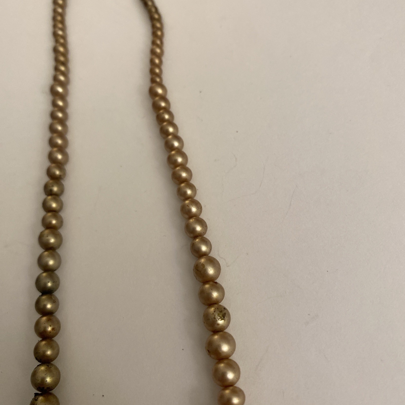 Vintage Faux Pearl Necklace With Rhinestone Clasp