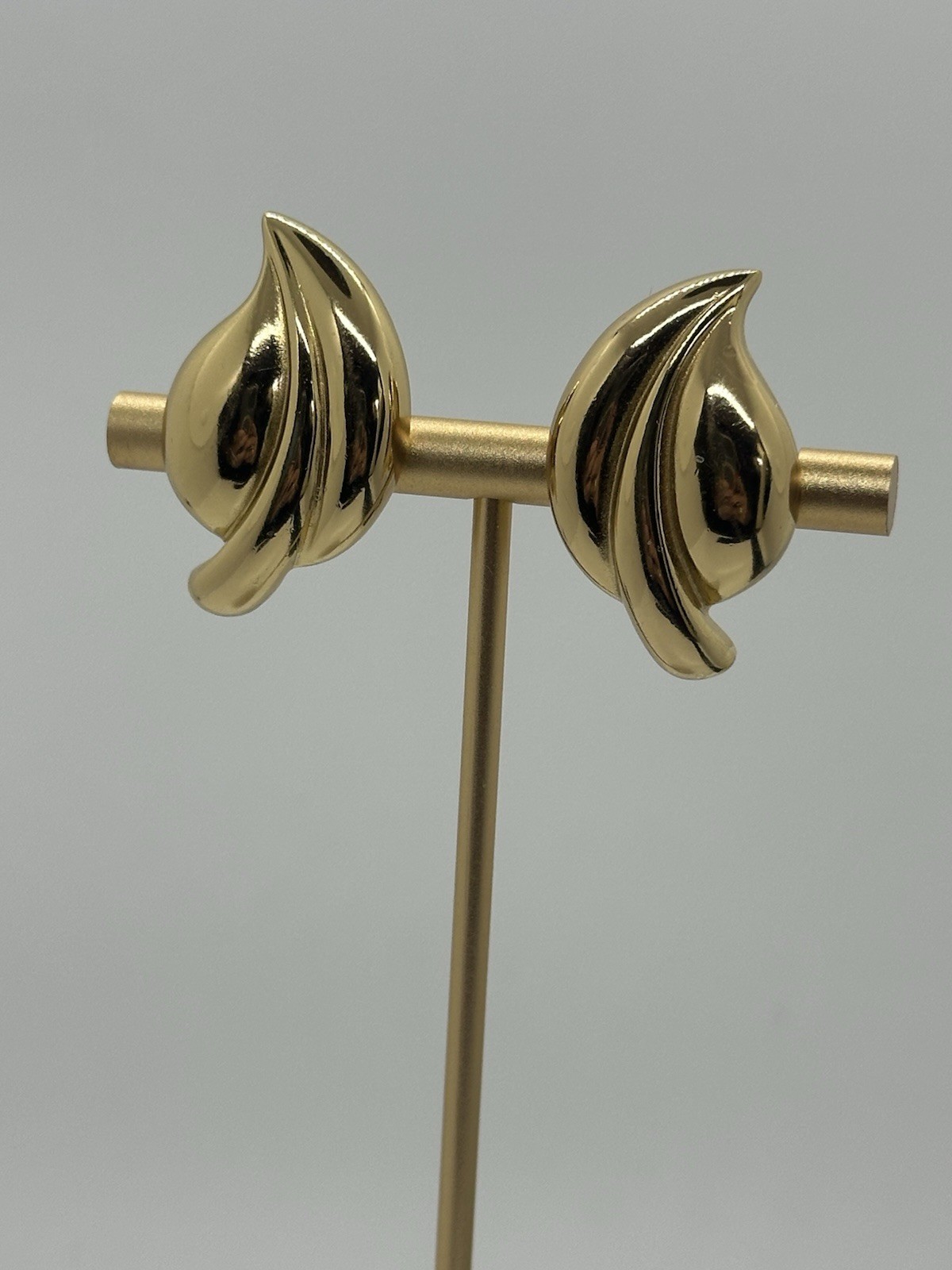 Vintage Christian Dior Leaf Earrings Clip On