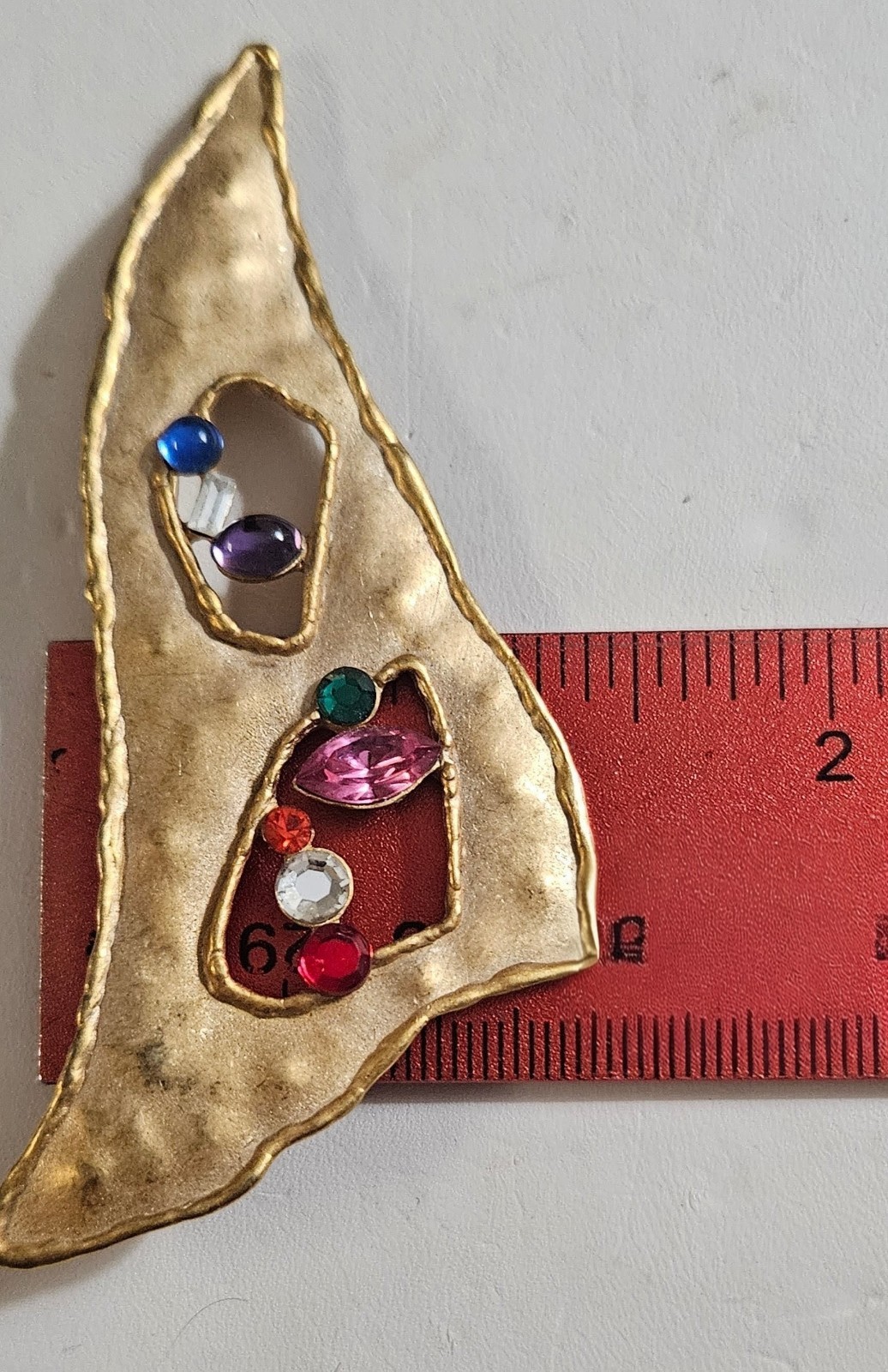 Vintage 1980s Retro Modernist Geometric Pin. JJ (Jonette Jewelry)