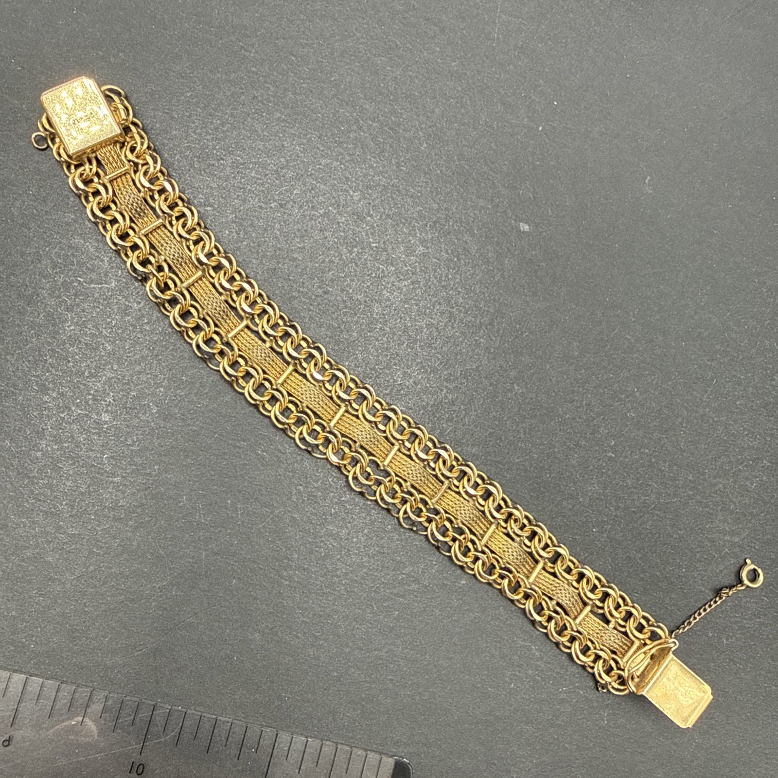 1/20 12k Gold Filled American Signed Bracelet 7” 21.8g J99