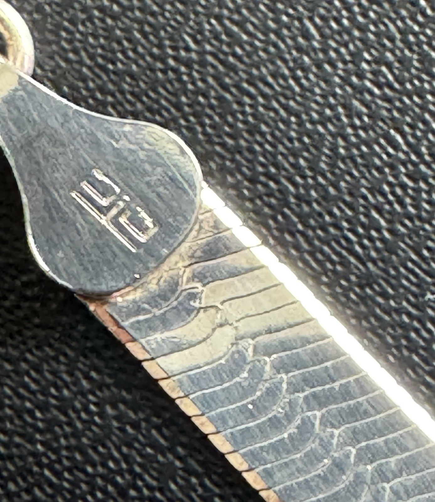 Vintage Sterling Silver 925 18” Necklace Flat Herringbone Italy 12.71g