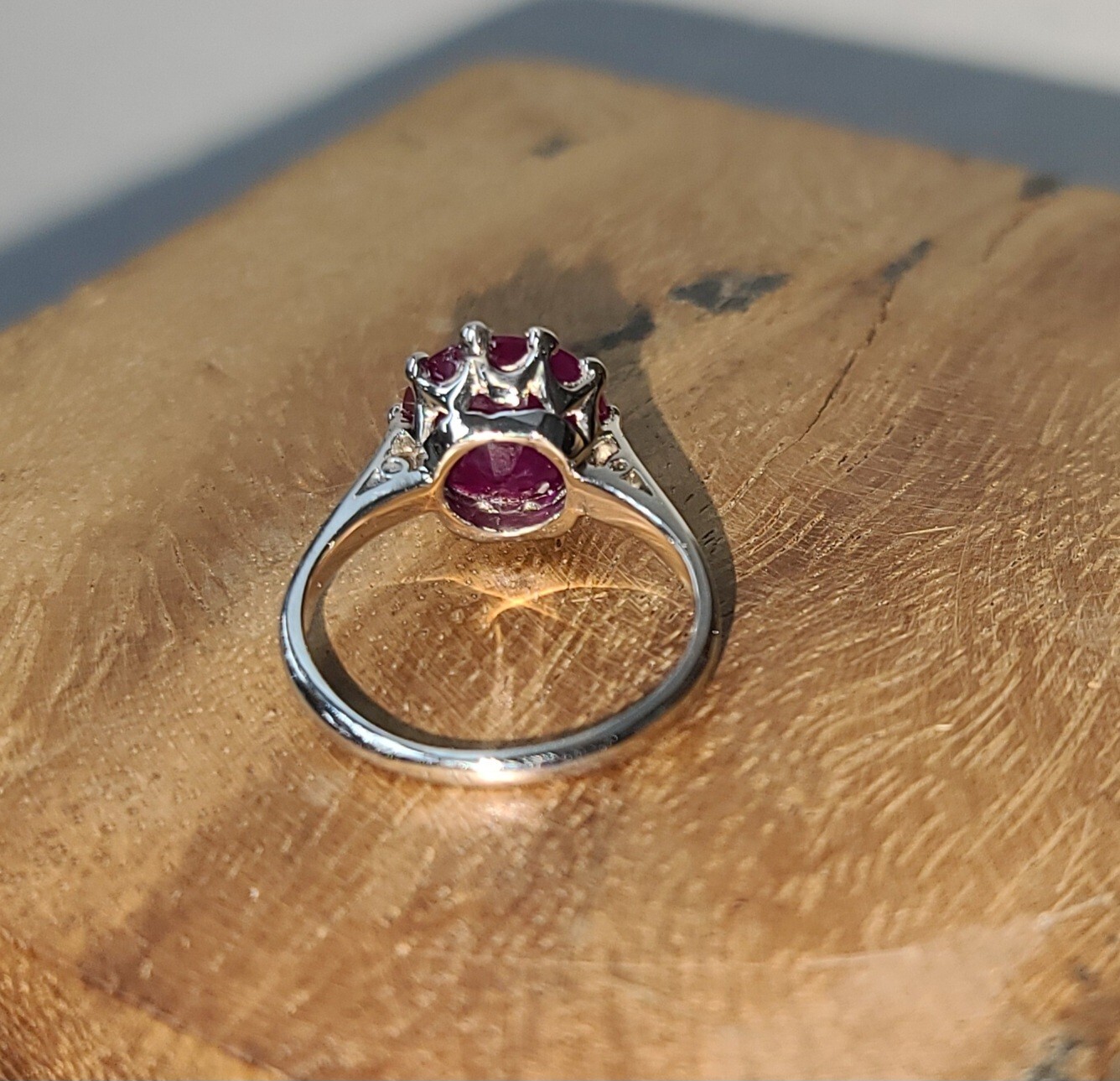 Vintage Platinum Engagement Ring 4.31ct. Natural Burma Round ruby GIA CERT