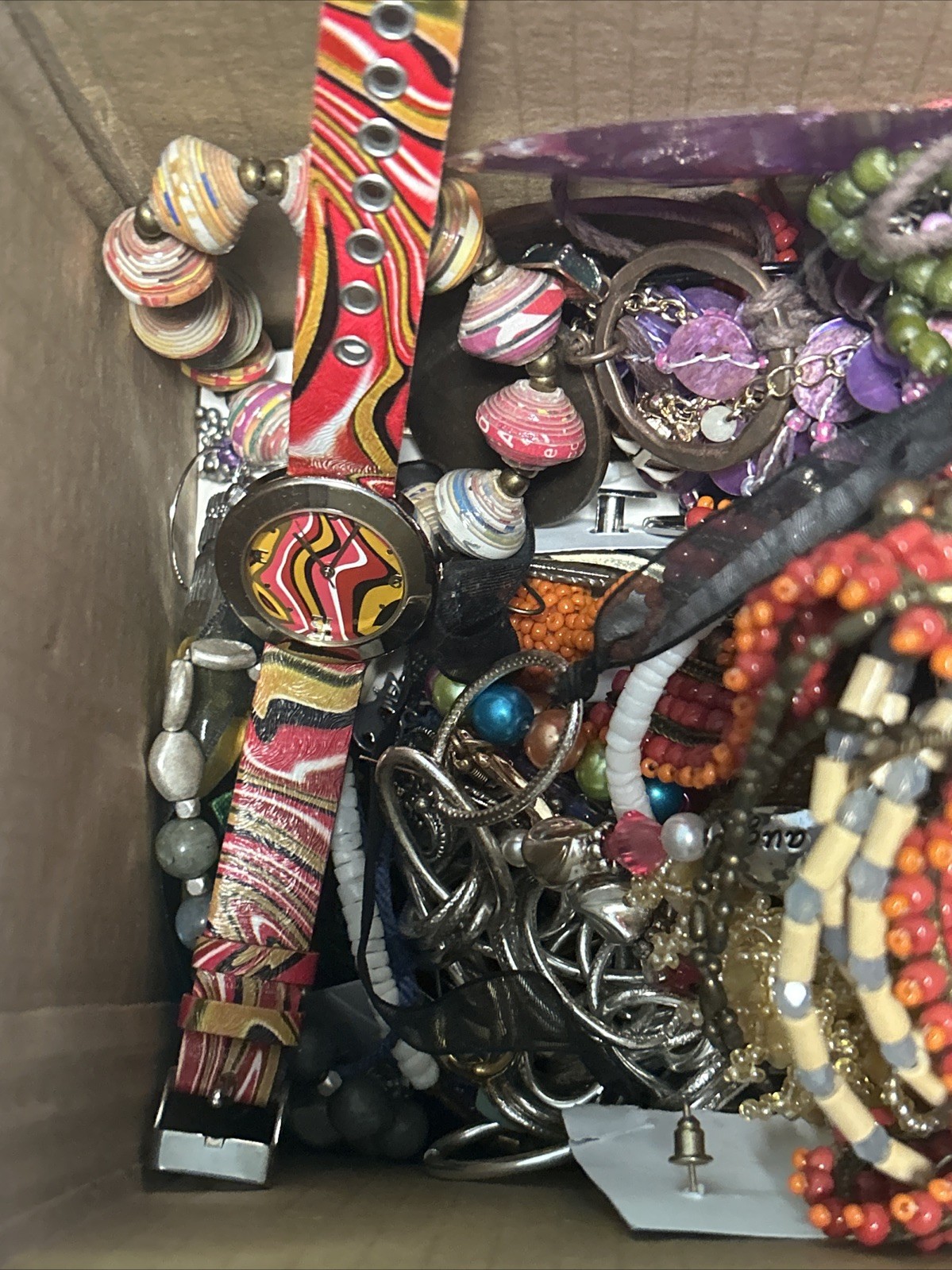 HUGE 5 + Lbs Jewelry WEARABLE Lot Tangled Unsearched VINTAGE ESTATE TREASURE