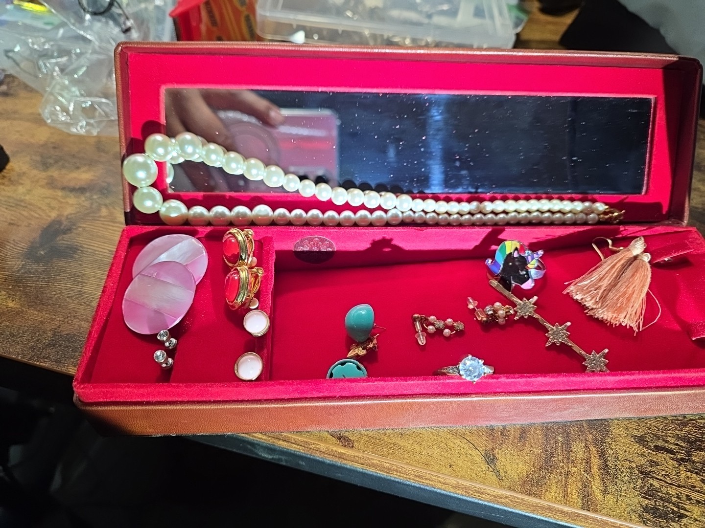 Assorted Jewelry Lot Vintage And Other Unkown Items. Box not included.