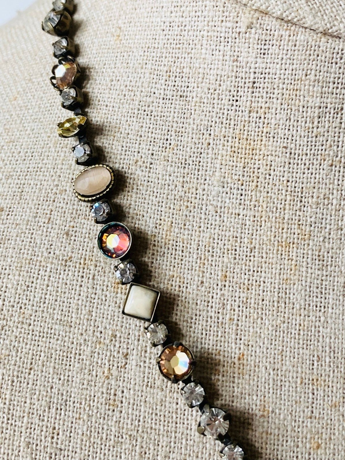 Sorrelli amber yellow tone crystal tennis Necklace