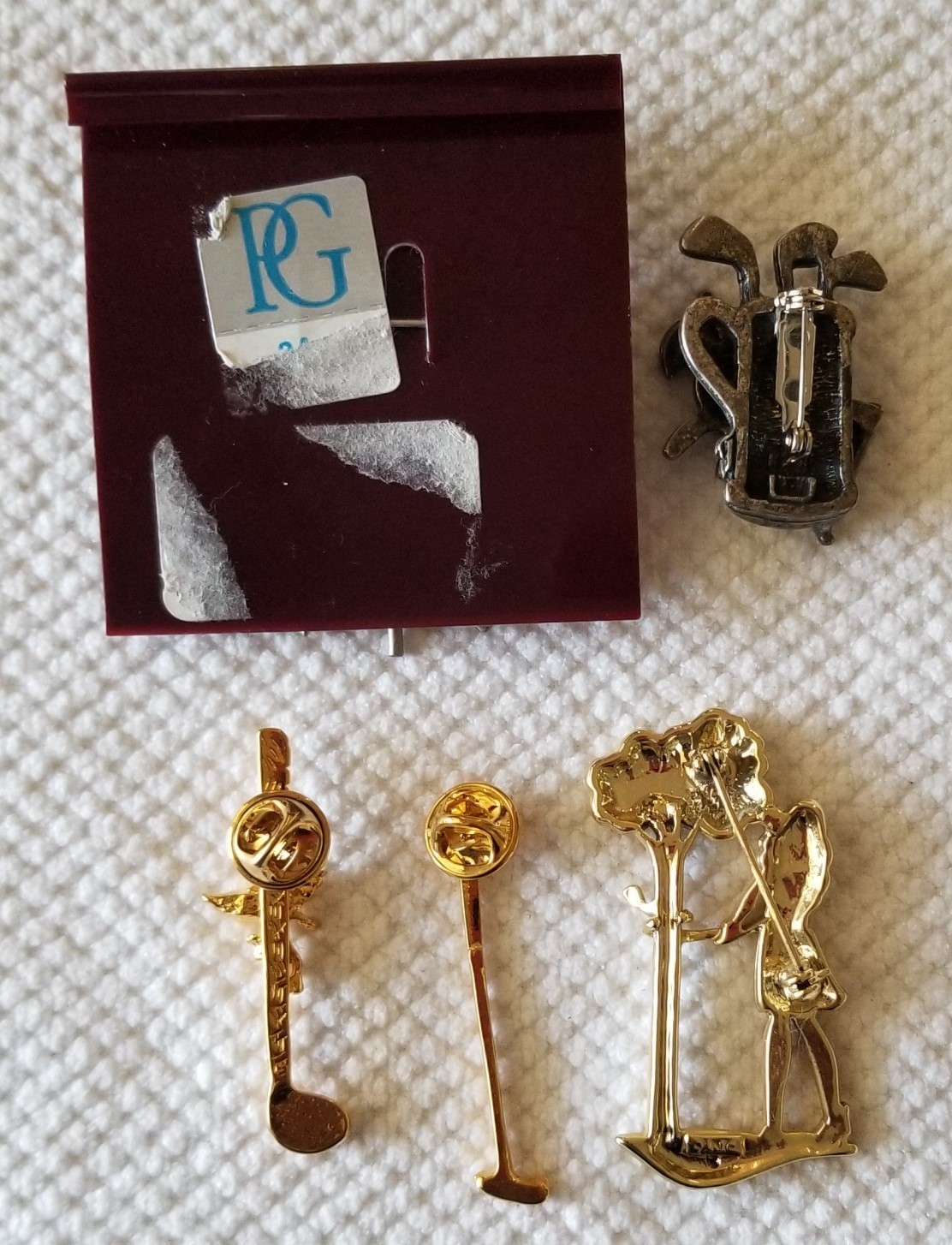 Lot of 5 ~ New to Vintage Golf Pin Brooches
