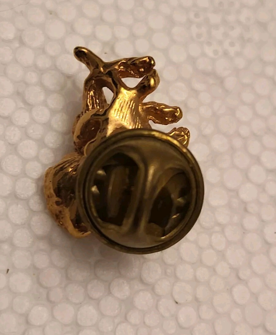 Rose Cluster Flower Bouquet Bloom Tie Tac Pin Lapel Hat Gold Tone Plated