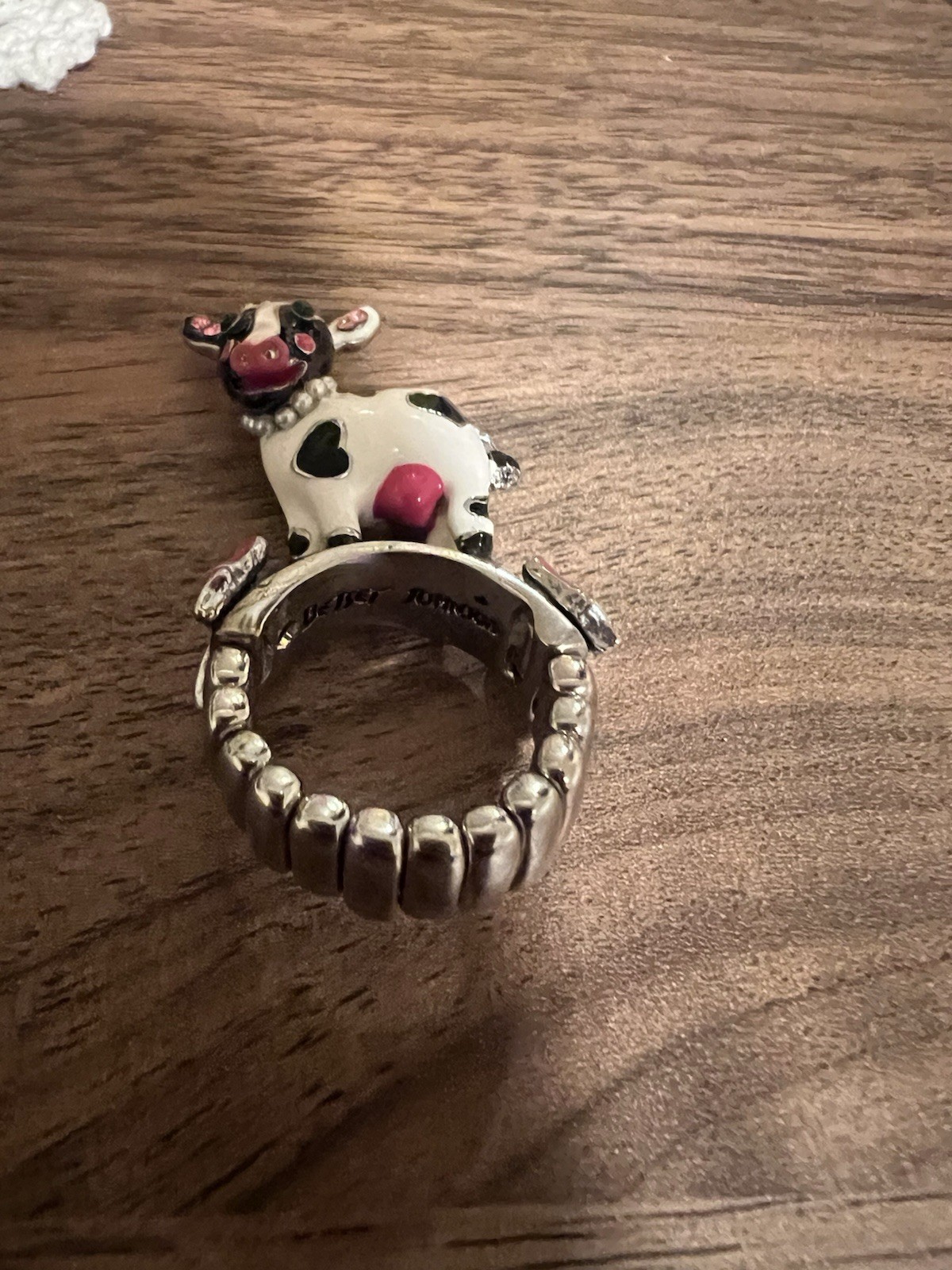 Betsey Johnson Cow Ring Sz 6 – Rare- 15