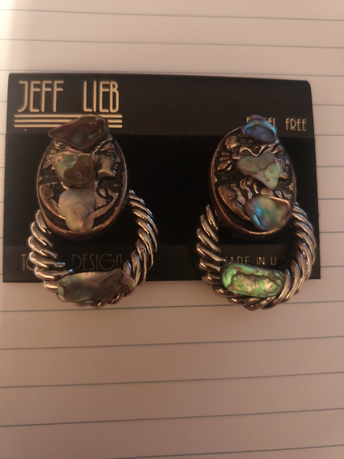 vintage Jeff Lieb Nickel Free clip on ear rings