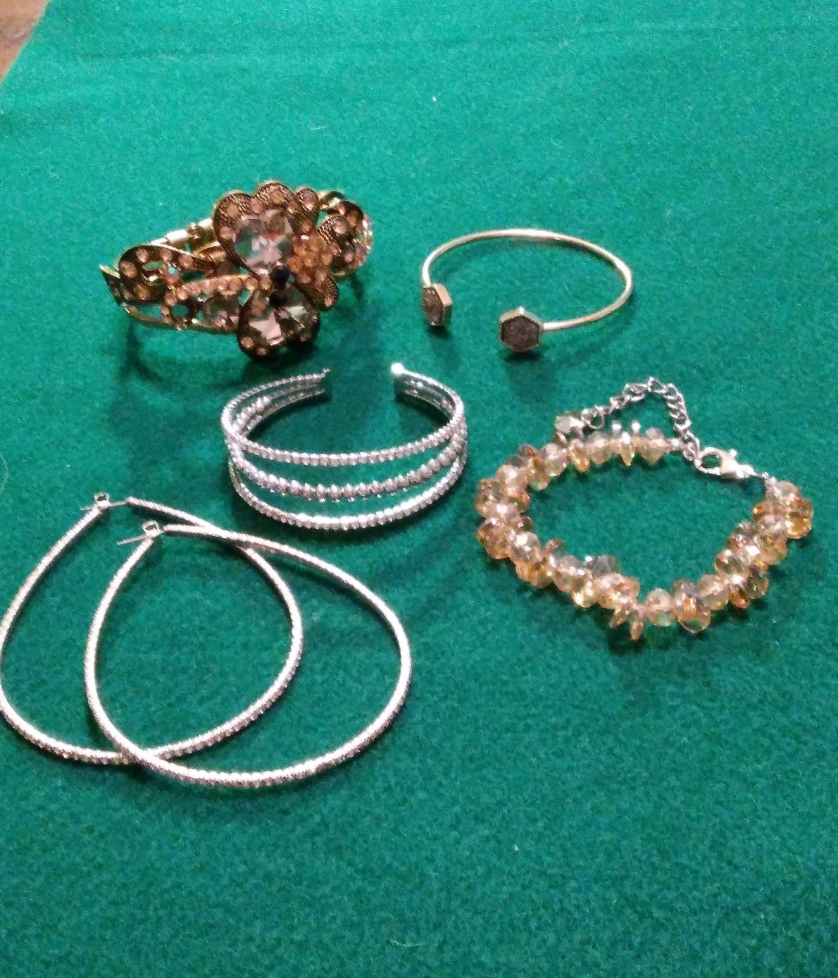 Vintage 2 Now Crystal Rhinestone Jewelry Lot 16pc Necklaces Bracelets Earrings