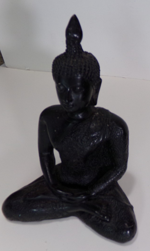 SEATED BUDDHA FIGURINE STATUE 4.5″ x 6″ 14 OZ j88cr V88CR CL88CR