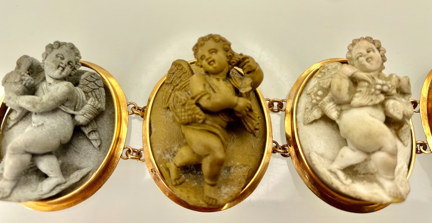 19th Century extremely Rare Lava Cameo Suite