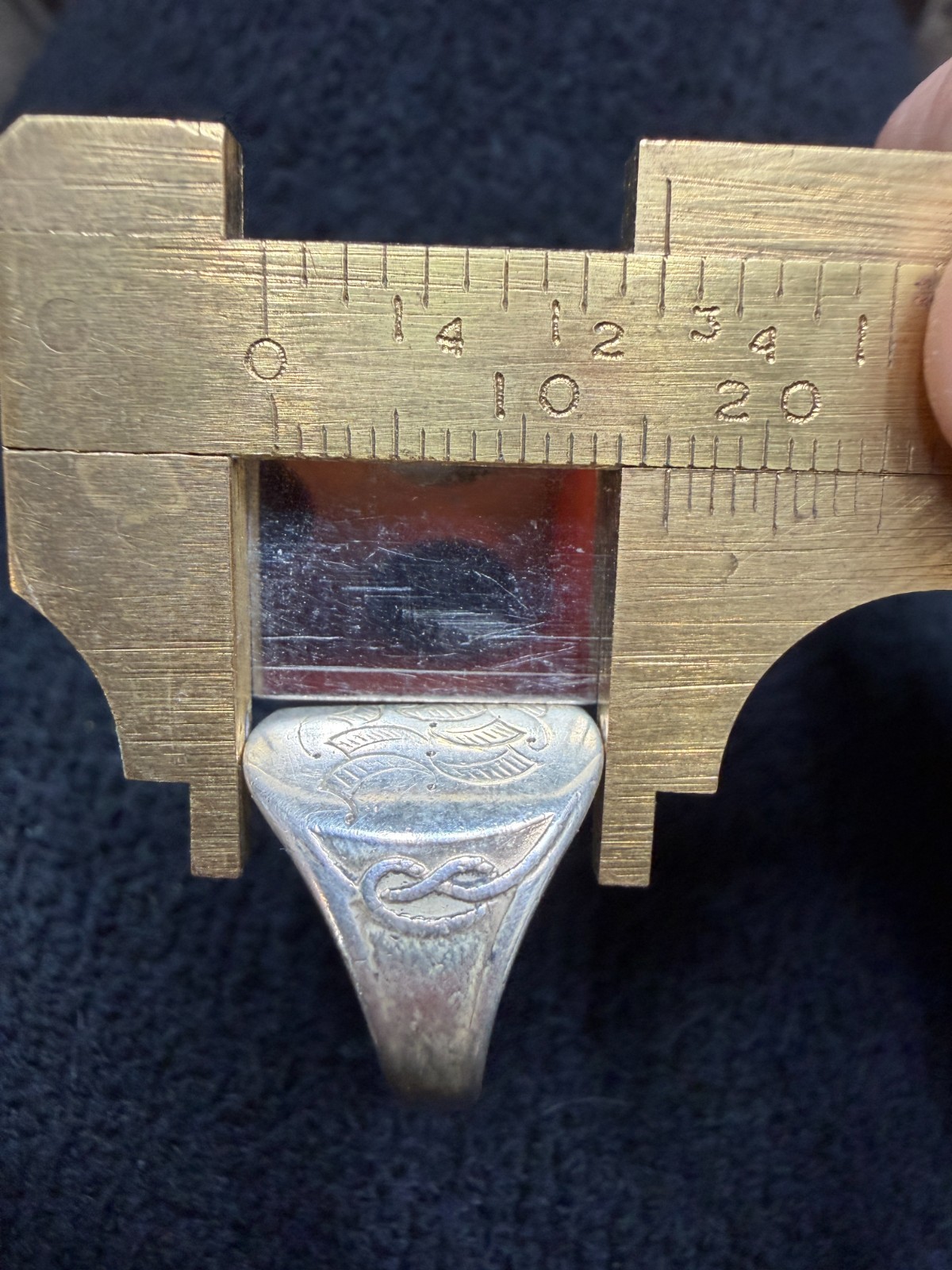 Vintage Sterling Silver Ring Boy Scouts BSA Signet Knot Monogram Size 6 1949