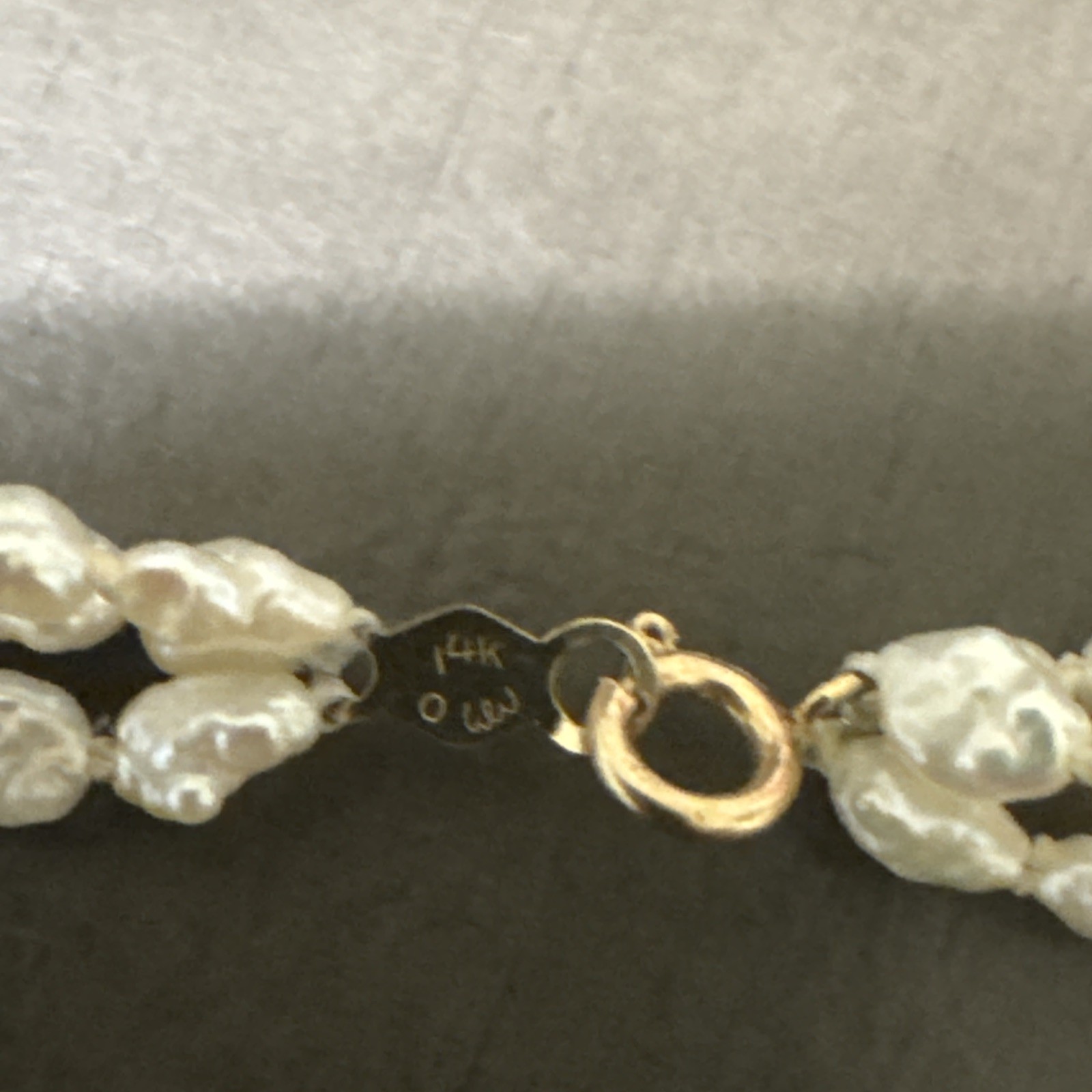 Vintage Triple Strand Rice Seed Pearl & Black Onyx 17” Necklace