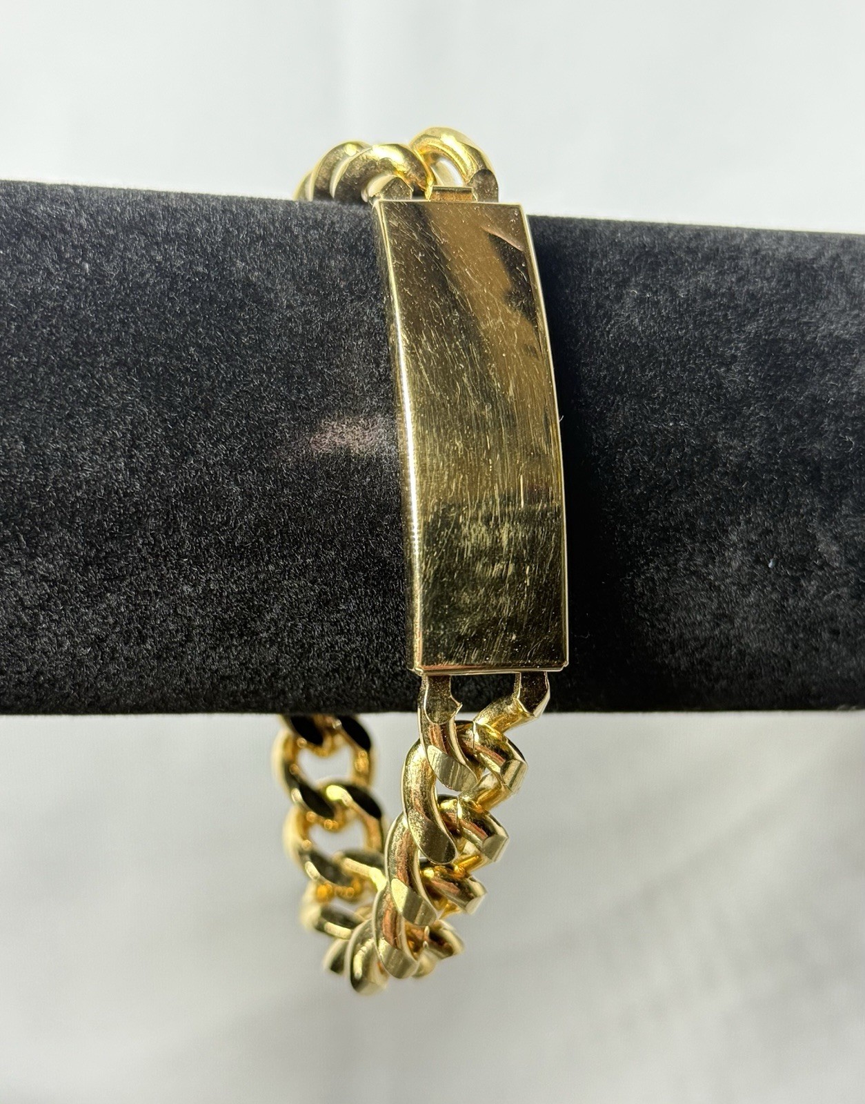 Engravable ID Bracelet SPEIDEL USA Gold Tone 8.5″ Link Bracelet No Box