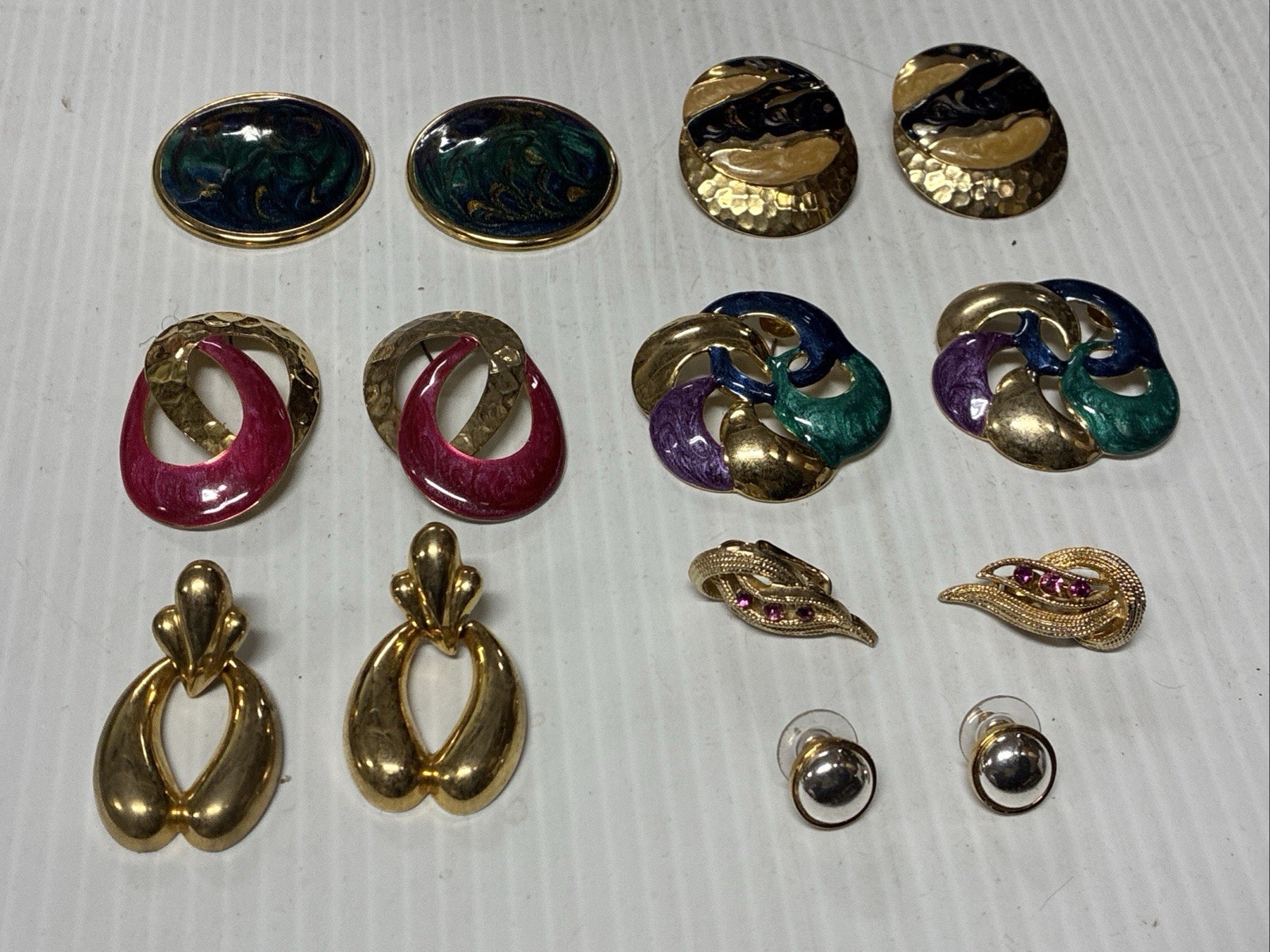 VTG Lot Of 7 Gold Tone Assorted Styles & Sizes w/One Pair RLL Ralph Lauren 2Tone