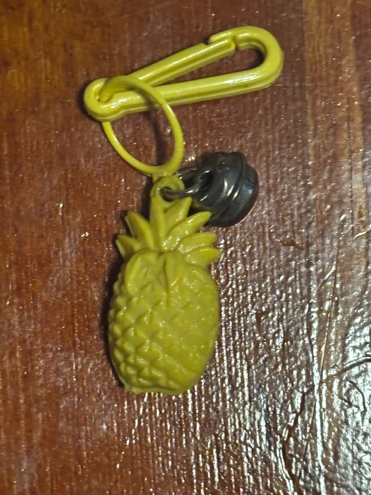 Vintage 1980s Pineapple Bell Charm For Retro Clip On Necklace