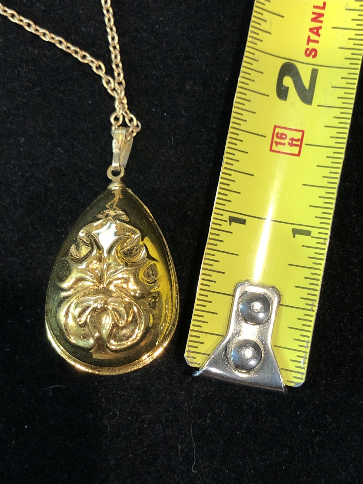 1/20th 12K GOLD FILLED Necklace w 3D Gold Plated Sterling Silver Pendant