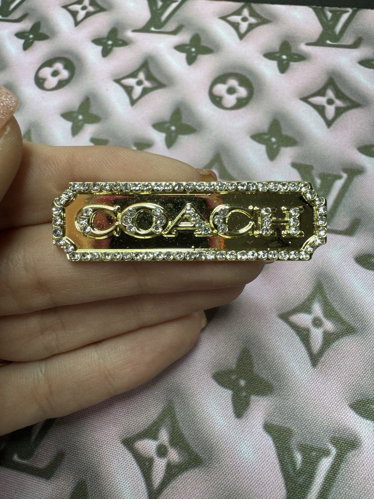 Brooch Pin Preowned Gold Plated With CZs Non Tarnish Luxury Accessory Rare