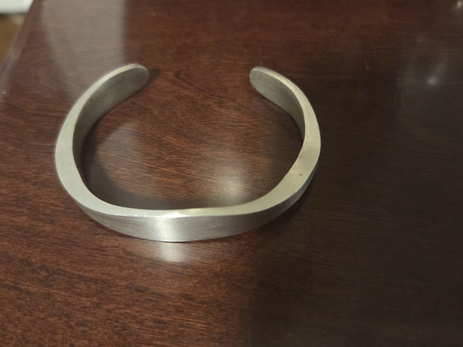 Vintage Speidel Cuff Bracelet ID Identity Engravable Brushed Silver Tone